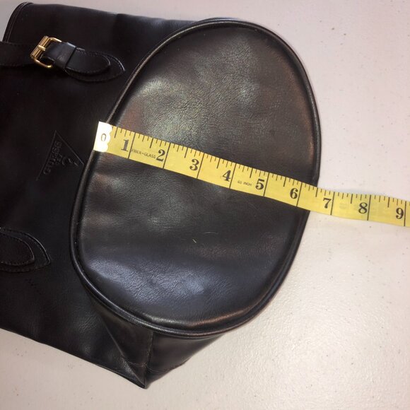 Vintage Guess Black Bucket Tote Shoulder Bag Purse - Picture 2 of 11